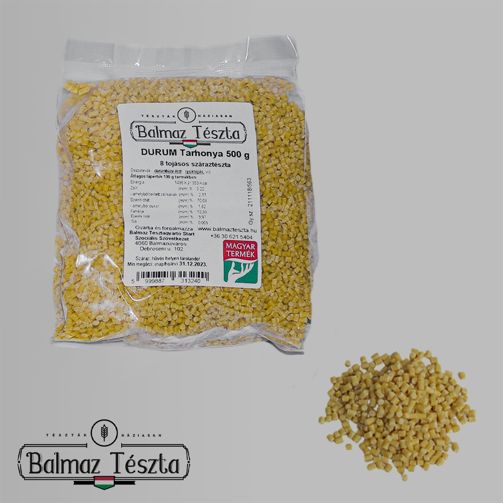 Durum tarhonya 500g 8 tojásos tészta